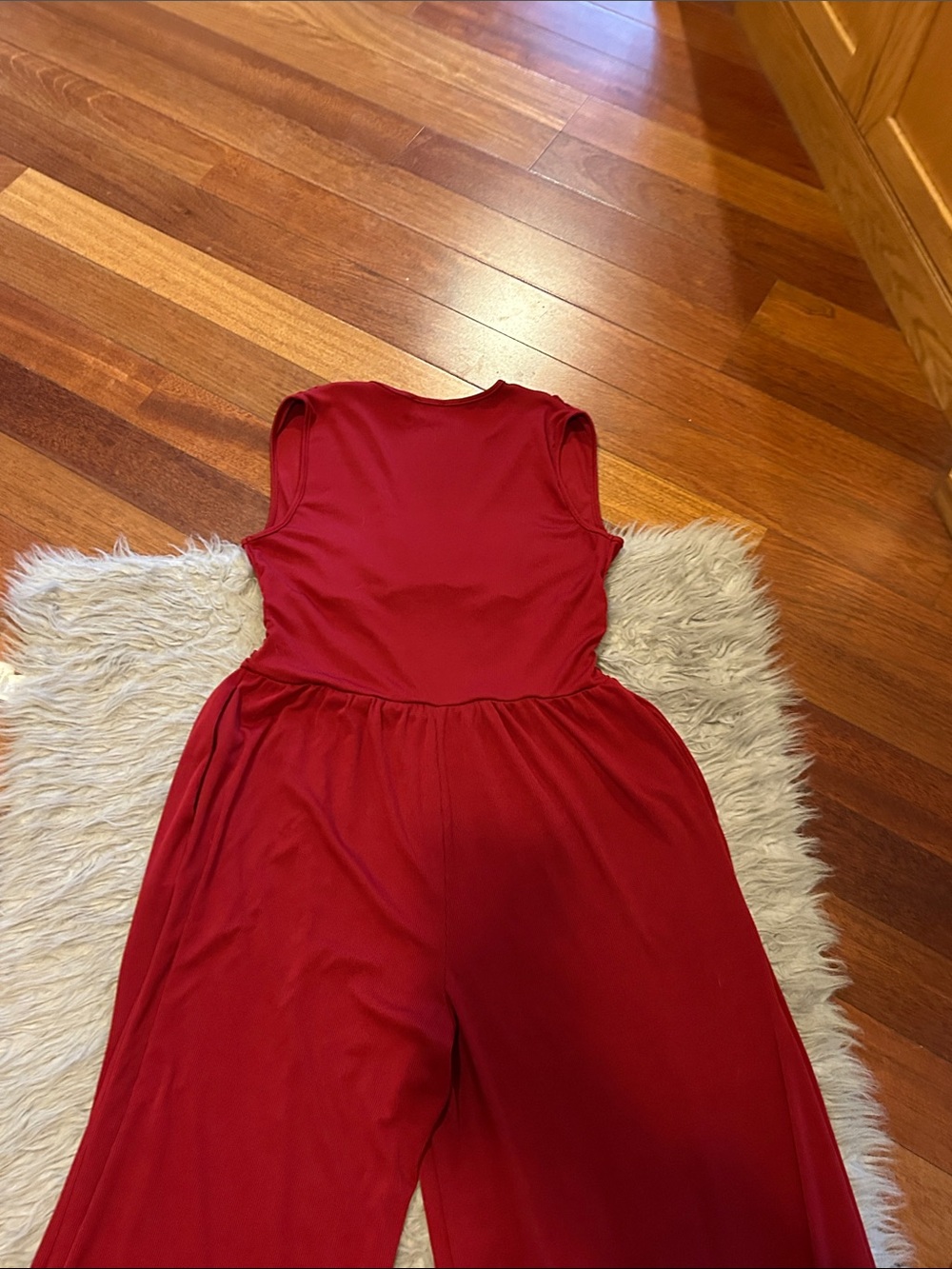 Cider Women's Red Wide-Leg Sleeveless Jumpsuit - Picture 6 of 6